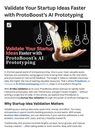 validate your startup ideas faster with