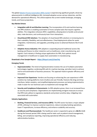 Robotic Process Automation (RPA) Market