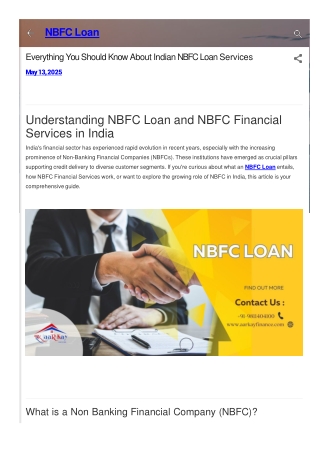 Everything You Should Know About Indian NBFC Loan Services