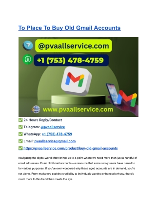 to place to buy old gmail accounts