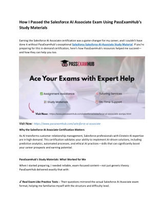 how i passed the salesforce ai associate exam
