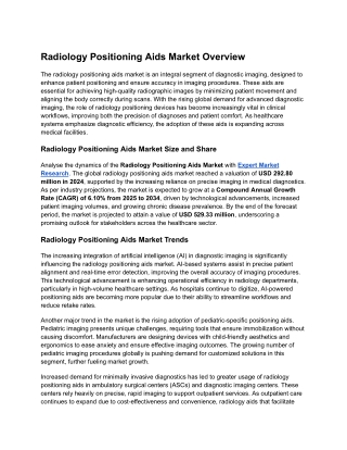Global Radiology Positioning Aids Market Analysis | Share & Trends 2034