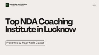 Top NDA Coaching Institute in Lucknow - Major Kalshi Classes