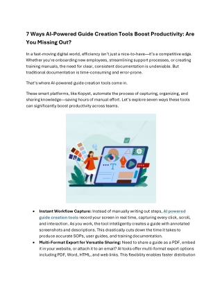 7 ways ai powered guide creation tools boost