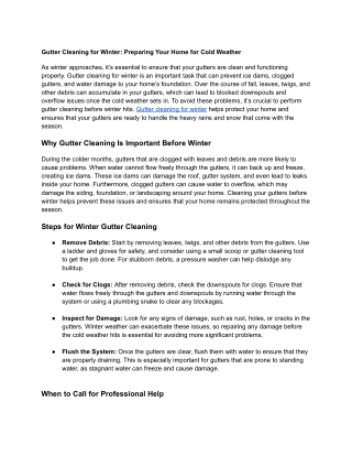Gutter Cleaning for Winter_ Preparing Your Home for Cold Weather