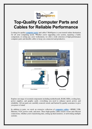 top quality computer parts and cables