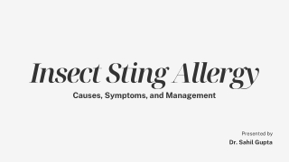 insect sting allergy ca us e s s ymptoms