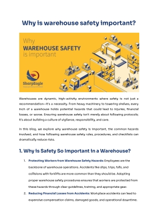 why is warehouse safety important