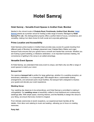 hotel samraj