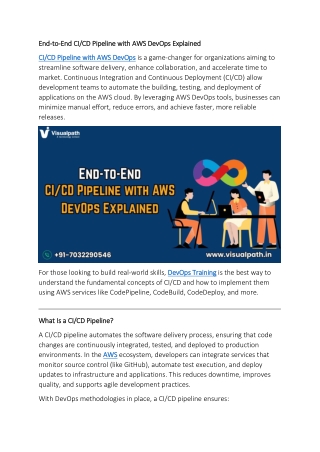 end end to to end ci cd pipeline with aws devops