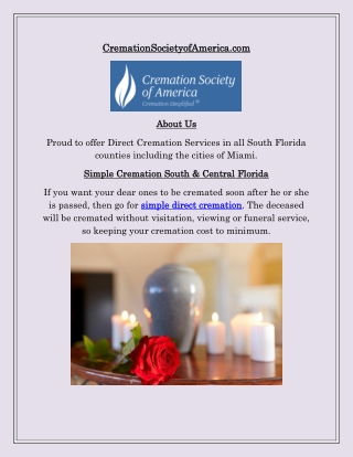 Simple Cremation