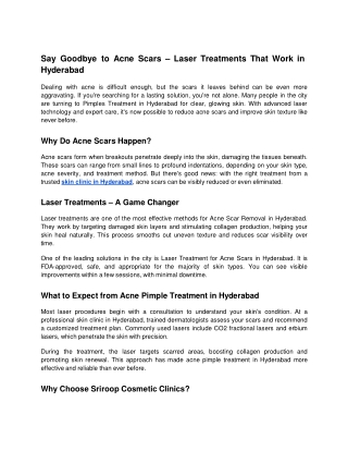 Say Goodbye to Acne Scars – Laser Treatments That Work in Hyderabad - Google Docs (1)
