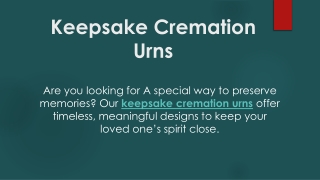 Keepsake Cremation Urns