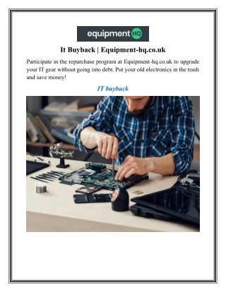 It Buyback Equipment-hq.co.uk