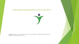 Hypothyroidism & ICD-10 Code