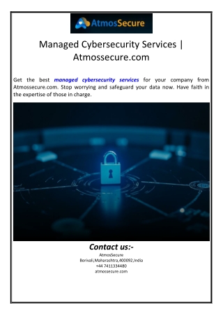 managed cybersecurity services atmossecure com