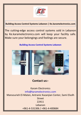 building access control systems lebanon