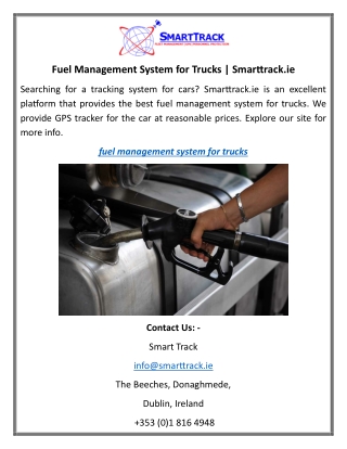 fuel management system for trucks smarttrack ie