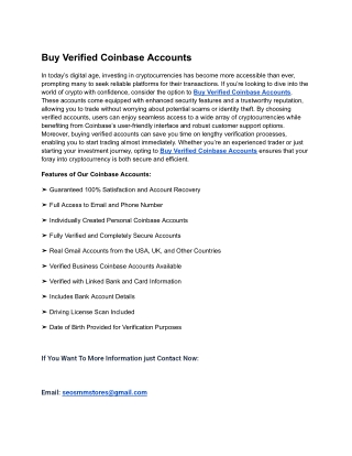 Buy Verified Coinbase Accounts with us and get it fast