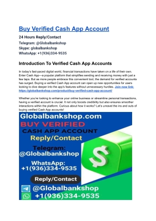 10 How to best Buy Verified Cash App Account