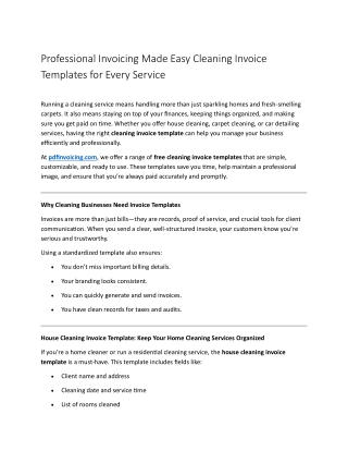 professional invoicing made easy cleaning invoice