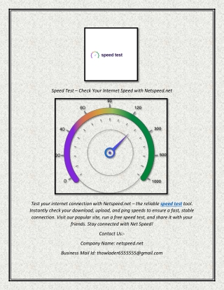 speed test check your internet speed with