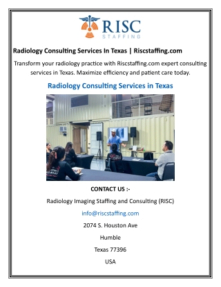 radiology consulting services in texas