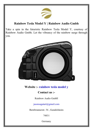 rainbow tesla model y rainbow audio gmbh