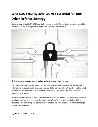 why soc security services are essential for your