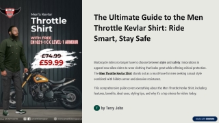 The Ultimate Guide to the Men Throttle Kevlar Shirt: Ride Smart, Stay Safe