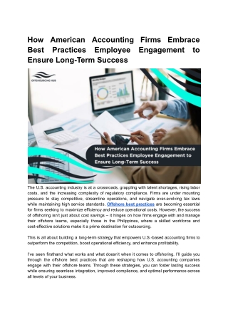 How American Accounting Firms Embrace Best Practices to Ensure Long-Term Success