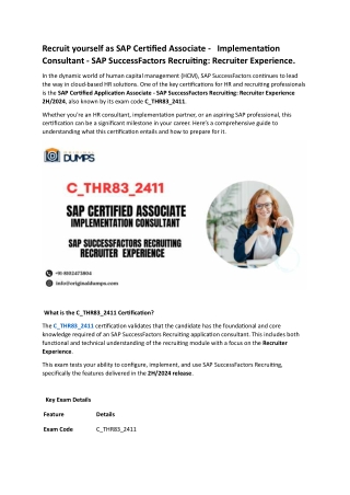 recruit yourself as sap certified associate