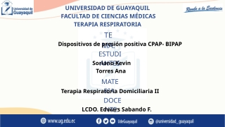 Dispositivos de presión positiva CPAP- BIPAP