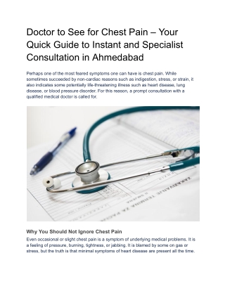 doctor to see for chest pain your quick guide