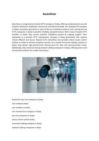 Sevenlines-network cabling companies in dubai