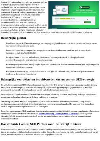 content seo uitbesteding stelt bedrijven in staat