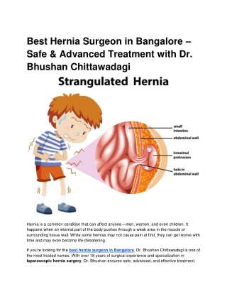 Best Hernia Surgeon in Bangalore