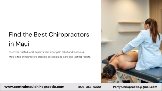 Find the Best Chiropractors in Maui – Local Experts You Can Trust