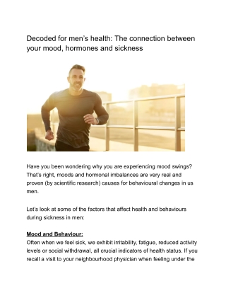 decoded for men s health the connection between