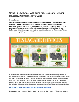 Teslacare Terahertz Devices_A Comprehensive Guide