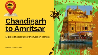 Best tour package  Chandigarh to Amritsar h&bcab