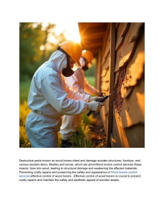 destructive pests known as wood borers infest