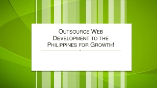 outsource web development to the philippines for growth