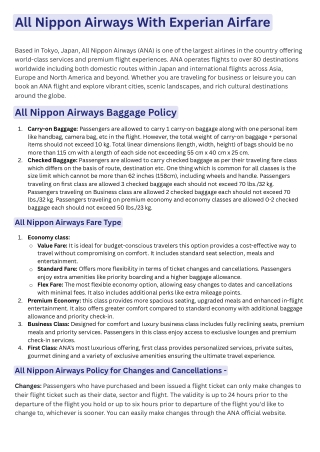 All Nippon Airways With Experian Airfare (1)