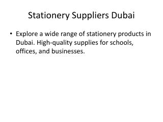 Stationery Suppliers Dubai