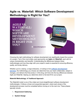 Agile vs. Waterfall: Which Software Development Methodology is Right for You?