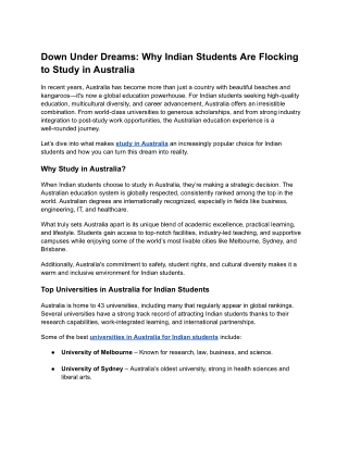 Down Under Dreams_ Why Indian Students Are Flocking to Study in Australia