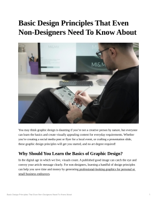 Basic Design Principles That Even Non-Designers Need To Know About