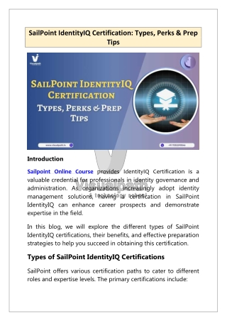 sailpoint identityiq certification types perks
