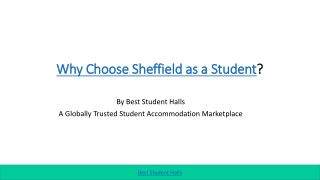 why choose sheffield as a student why choose